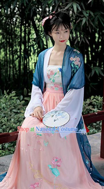 Hanfu Clothing Custom Traditional Chinese Hanfu Dreses Han Clothing Hanzhuang Historical Dress and Accessories Complete Set