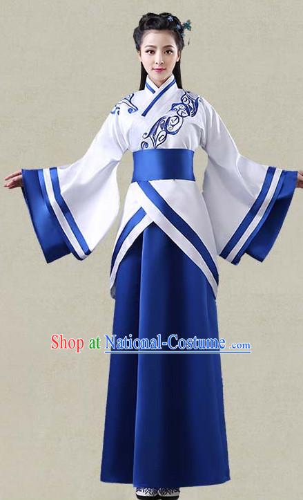 Hanfu Clothing Custom Traditional Han Dynasty Chinese Hanfu Dreses Han Clothing Hanzhuang Historical Dress and Accessories Complete Set