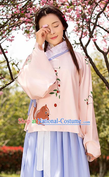 Hanfu Clothing Custom Traditional Chinese Wedding Hanfu Dreses Han Clothing Hanzhuang Historical Dress and Accessories Complete Set