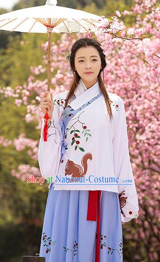 Hanfu Clothing Custom Traditional Chinese Wedding Hanfu Dreses Han Clothing Hanzhuang Historical Dress and Accessories Complete Set