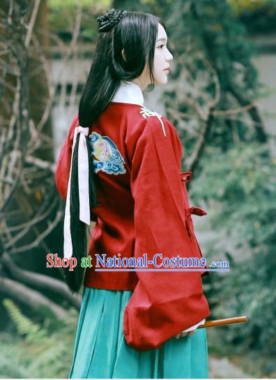 Hanfu Clothing Custom Traditional Chinese Hanfu Dreses Han Clothing Hanzhuang Historical Dress and Accessories Complete Set