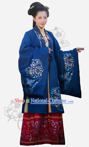 Hanfu Clothing Custom Traditional Chinese Hanfu Dreses Han Clothing Hanzhuang Historical Dress and Accessories Complete Set for Women