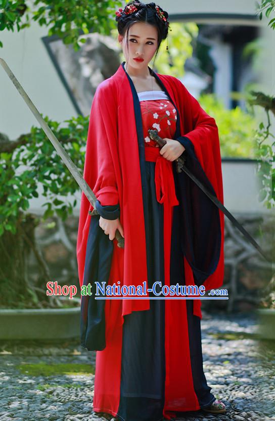 Han Dynasty Women Han Fu_Hanfu Clothing Hanzhuang Historical Dress Historical Clothing and Accessories Complete Set for Women