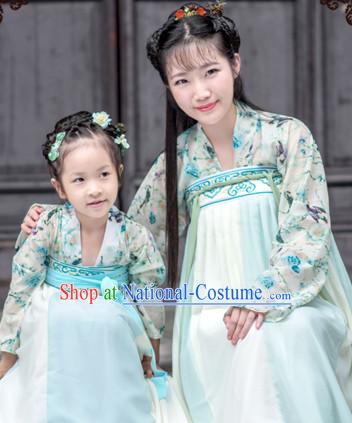 Tang Dynasty Women Han Fu_Hanfu Clothing Hanzhuang Historical Dress Historical Clothing and Accessories Complete Set for Women