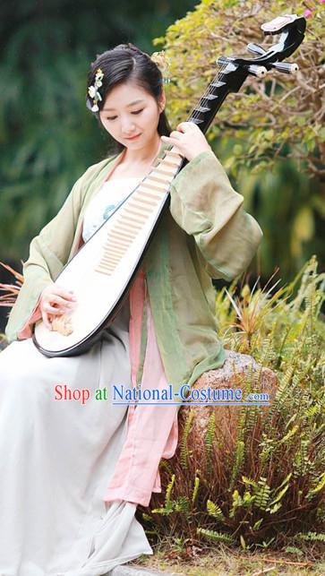 Ancient Dynasty Women Han Fu_Hanfu Clothing Hanzhuang Historical Dress Historical Clothing and Accessories Complete Set for Women