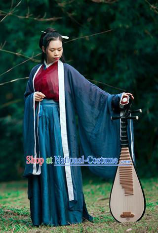 Women Han Fu_Hanfu Clothing Hanzhuang Historical Dress Historical Clothing and Accessories Complete Set