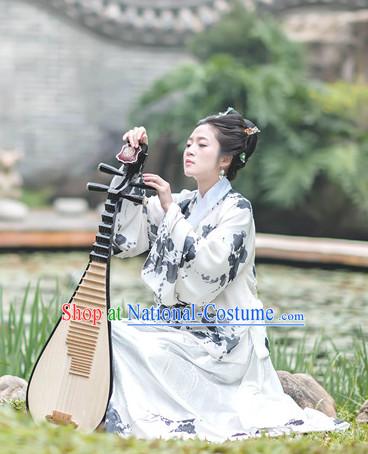 Women Han Fu_Hanfu Clothing Hanzhuang Historical Dress Historical Clothing and Accessories Complete Set