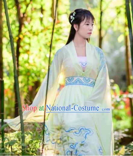 Women Han Fu_Hanfu Clothing Hanzhuang Historical Dress Historical Clothing and Accessories Complete Set