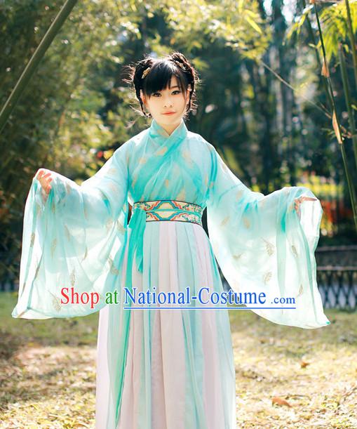 Women Han Fu_Hanfu Clothing Hanzhuang Historical Dress Historical Clothing and Accessories Complete Set