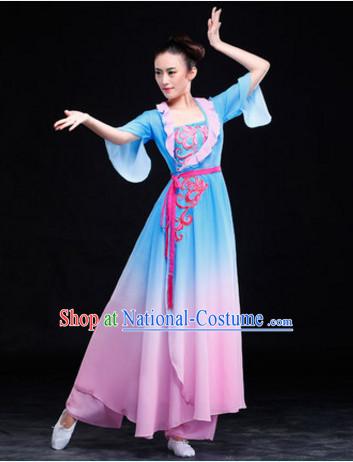 Chinese Classical Gradient Dancing Skirt for Women and Girls