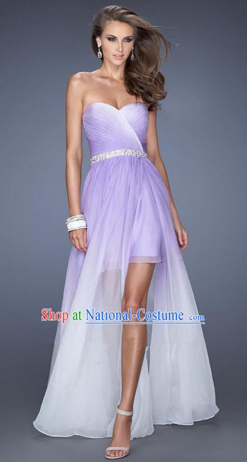 Summer Color Changing Evening Dress Gradient Skirt for Women and Girls