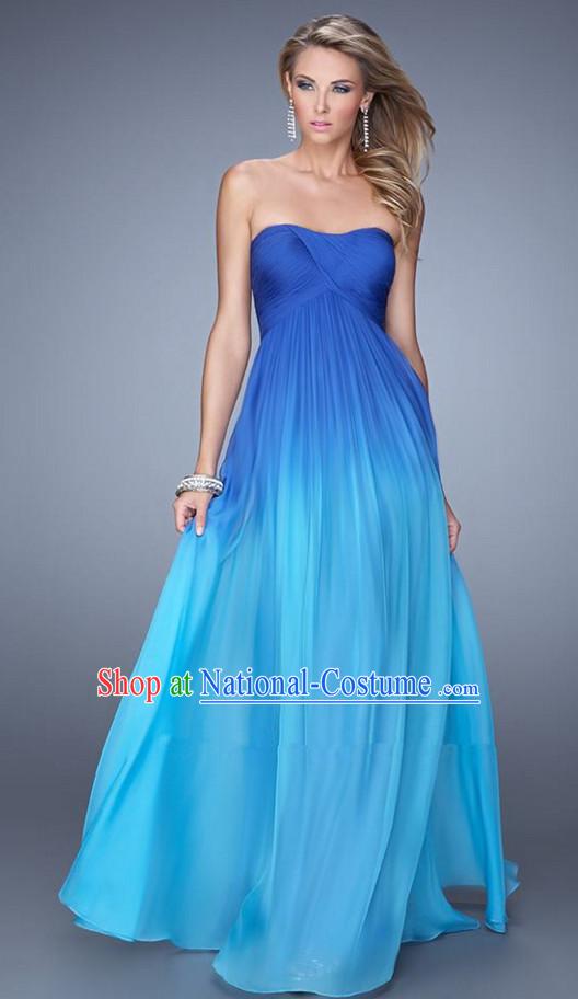 Summer Color Changing Evening Dress Gradient Skirt for Women and Girls