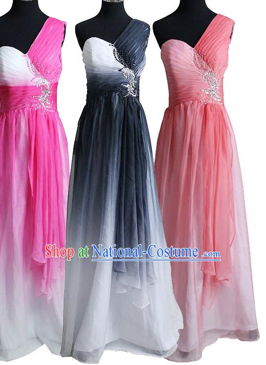 Summer Color Changing Evening Dress Gradient Skirt for Women and Girls