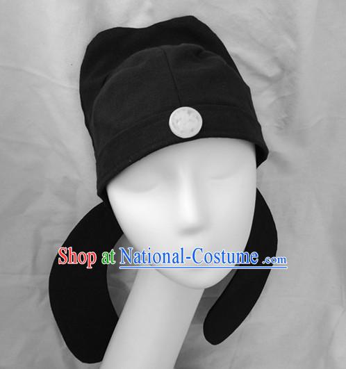 Handmade Chinese Ancient Style Tang Dynasty Black Hat for Men