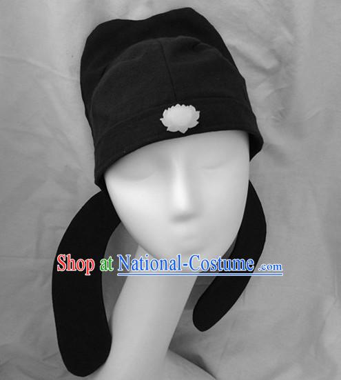 Handmade Chinese Ancient Style Tang Dynasty Black Hat for Men