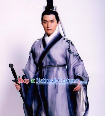 Chinese Traditional Taoist Dress Hanfu Costume China Kimono Robe Ancient Chinese Clothing National Costumes Gown Wear for Men