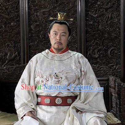 Chinese Traditional Emperor King Dress Hanfu Costume China Kimono Robe Ancient Chinese Clothing National Costumes Gown Wear for Men