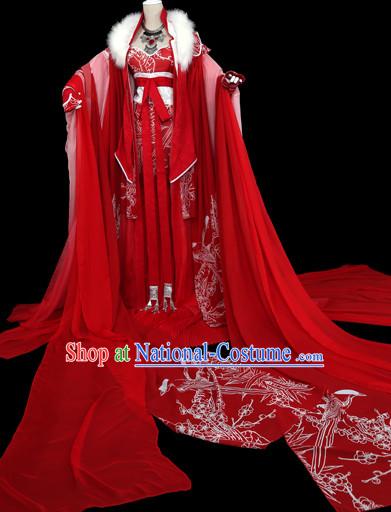 Chinese Imperial Empress Clothing Cosplay Dresses National Costume Traditional Chinese Clothing Attire Complete Set