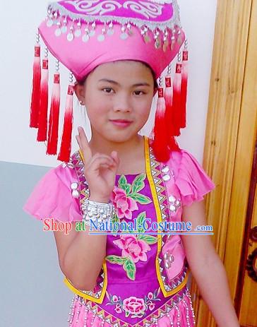 Chinese Ethnic Handmade Zhuang Hat for Women