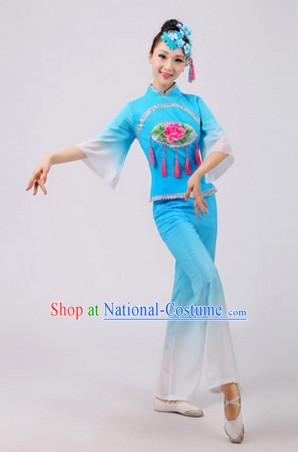 Chinese Folk Dance Dress Clothing Dresses Costume Ethnic Dancing Cultural Dances Costumes for Women