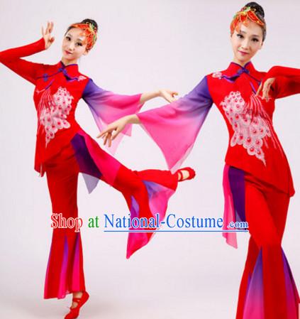 Chinese Folk Dance Dress Clothing Dresses Costume Ethnic Dancing Cultural Dances Costumes for Women