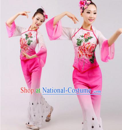 Chinese Folk Dance Dress Clothing Dresses Costume Ethnic Dancing Cultural Dances Costumes for Women