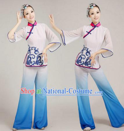 Chinese Folk Dance Dress Clothing Dresses Costume Ethnic Dancing Cultural Dances Costumes for Women