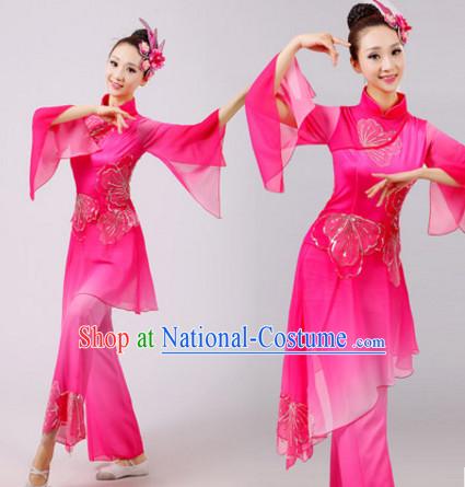 Chinese Folk Dance Dress Clothing Dresses Costume Ethnic Dancing Cultural Dances Costumes for Women