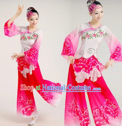 Chinese Folk Dance Dress Clothing Dresses Costume Ethnic Dancing Cultural Dances Costumes for Women