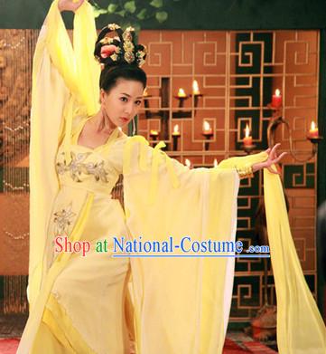 Ancient Chinese Classical Dancer Drama Scene Hanfu Clothing Complete Set for Women