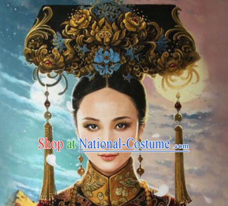 Qing Dynasty Quene Hairstyle Manchu Hairstyle Chinese Oriental Hairstyles