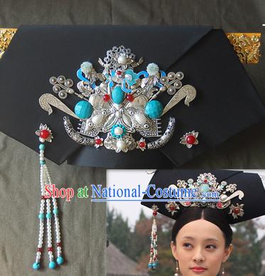 Qing Dynasty Imperial Royal Quene Hairstyle Manchu Hairstyle Chinese Oriental Hairstyles