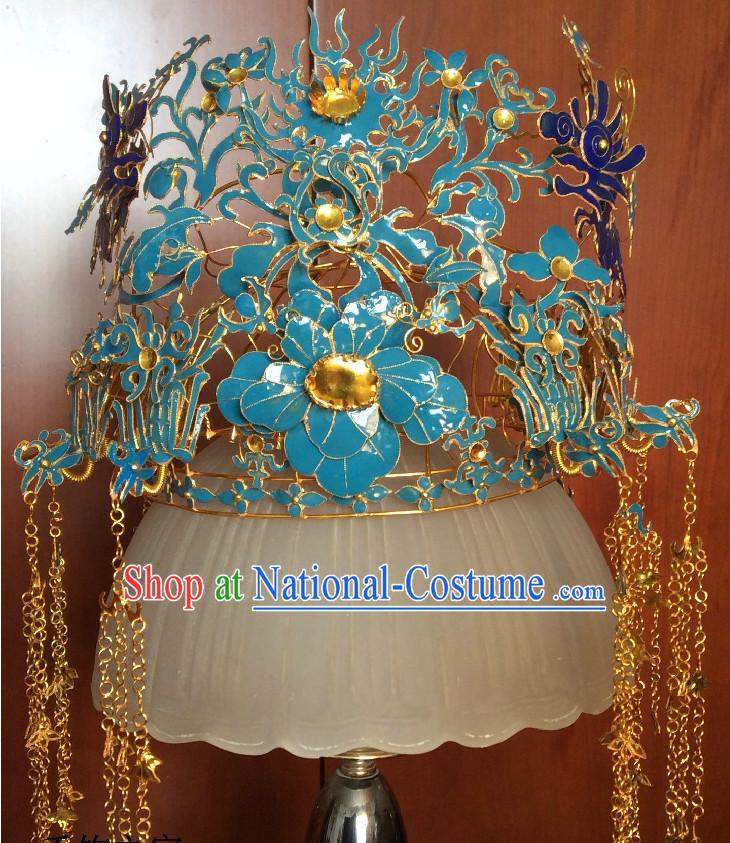 China Ancient Dynasty Imperial Royal Quene Crown Empress Hairpins Hair Accessories Hairstyle Wigs Chinese Oriental Hairstyles Headpieces Hat