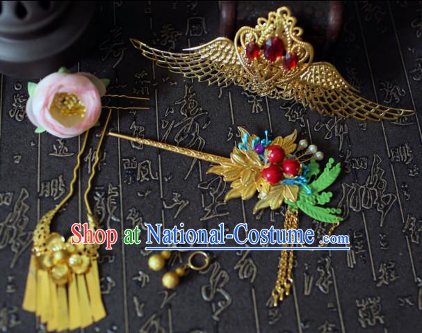 China Ancient Dynasty Imperial Royal Quene Crown Empress Hairpins Hair Accessories Hairstyle Chinese Oriental Hairstyles Headpieces