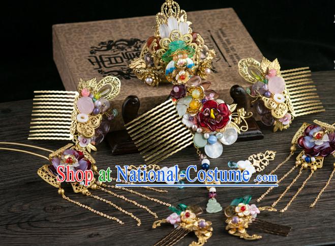 Chinese Imperial Quene Crown Empress Hairpins Hair Accessories Hairstyle Chinese Oriental Hairstyles Headpieces Wigs