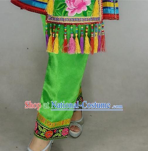 Chinese Folk Ethnic Dance Costume Traditional Minority Clothing National Costumes for Women