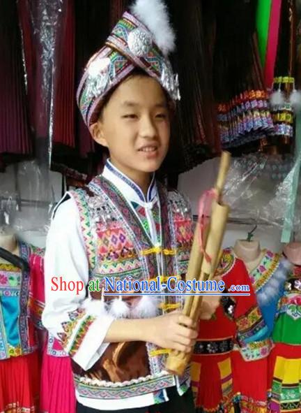 Chinese Folk Dance Dress Clothing Dresses Costume Ethnic Dancing Cultural Dances Costumes for Boys