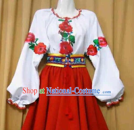 Russian Dance Dress Clothing Dresses Costume Ethnic Dancing Cultural Dances Costumes Complete Set for Women