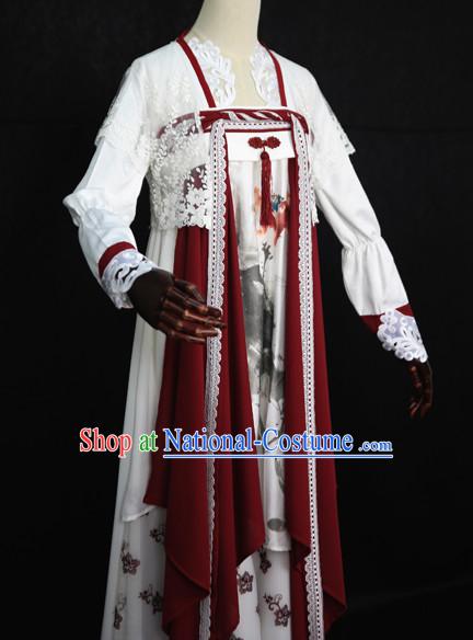 Traditional Chinese Dress Asian Clothing National Hanfu Costume Han China Style Costumes Robe Attire Ancient Dynasty Dresses Complete Set for Women