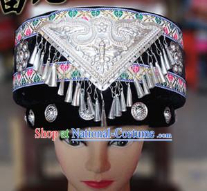 Chinese Traditional Miao Minority Hmong Folk Ethnic Hat for Women