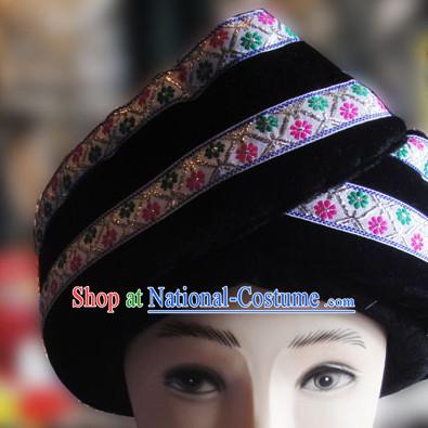 Chinese Traditional Miao Minority Hmong Folk Ethnic Hat for Men