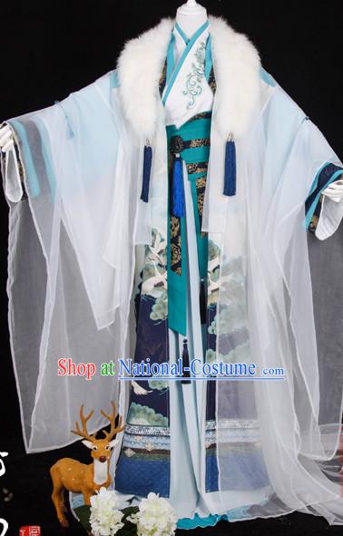 Traditional Chinese Imperial Court Prince Emperor Dress Asian Clothing National Hanfu Costume Han China Style Costumes Robe Attire Ancient Dynasty Dresses Complete Set for Men