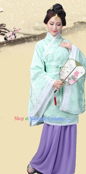 Chinese Traditional Han Fu Costumes Complete Set