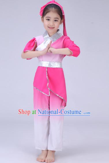 Chinese Traditional Dancer Costumes Complete Set for Kids