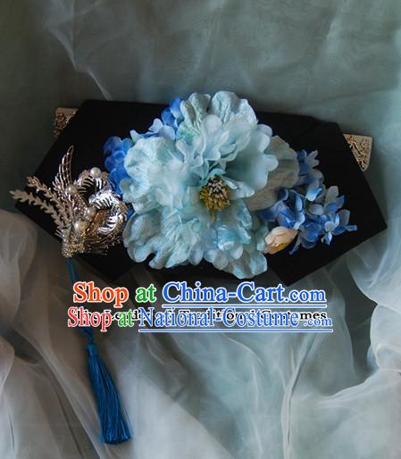 Qing Dynasty Imperial Royal Quene Phoenix Hairstyle Wigs Hairstyle Chinese Oriental Hairstyles Headpieces