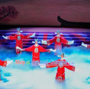 Chinese Classical Opera Guan Gong Dance Costume Folk Dancing Costumes Traditional Chinese Dance Costumes Asian Dancewear Complete Set for Men Boys