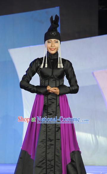 Traditional Mongolian Clothing Traditional Mongolian Clothing Folk Garment for Women