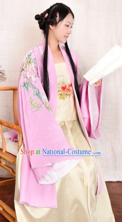 Chinese Ancient Ming Dynasty Princess Beauty Garment Costumes and Hair Jewelry Complete Set for Women