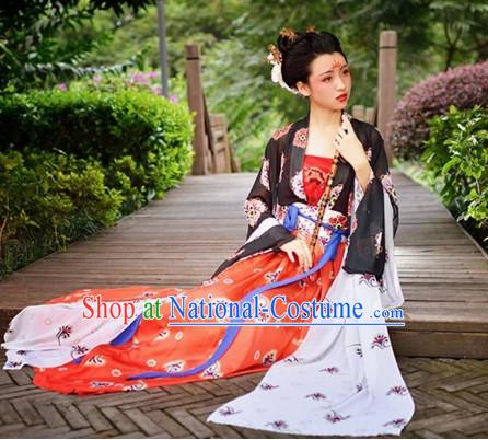 Chinese Ancient Ming Dynasty Princess Beauty Garment Costumes and Hair Jewelry Complete Set for Women