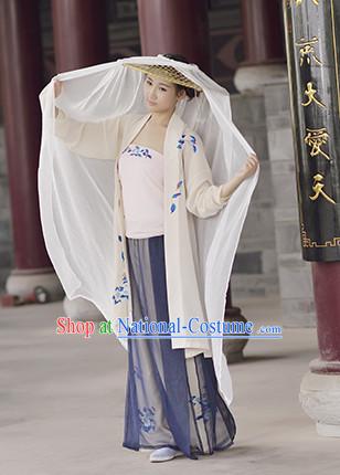 Chinese Ancient Ming Dynasty Princess Beauty Garment Costumes and Hair Jewelry Complete Set for Women